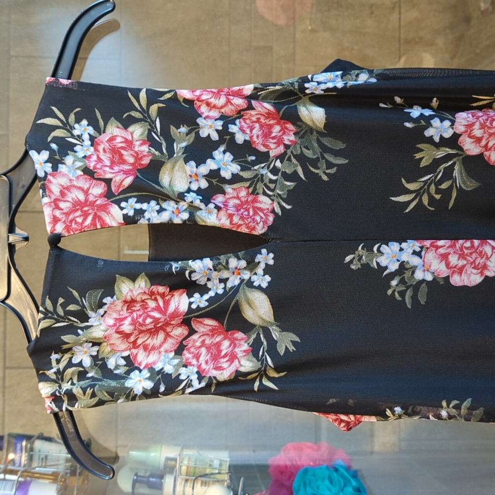 NWT Torrid Floral Mesh Lined Dress - Picture 7 of 9